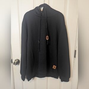 Coofandy Vogue Mens Hipster Gym Hoodie Sweatshirt Black Plaid Jacquard XL